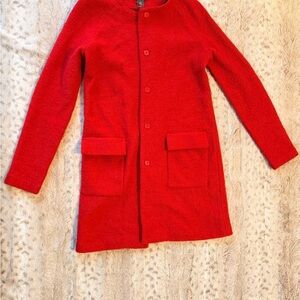 London Style Red Women's Pea Coat
